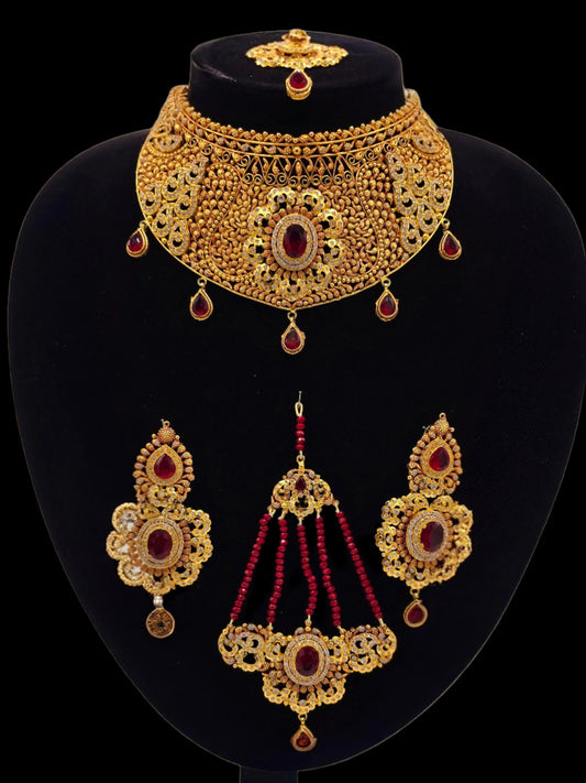 Antique Gold with Ruby