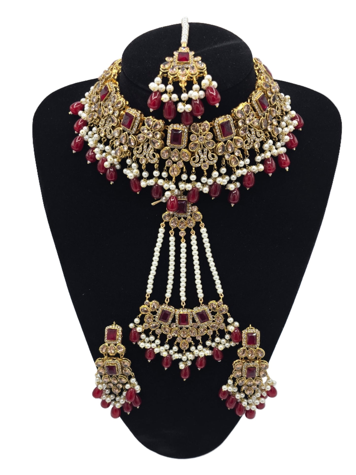 Elegant Gold Ruby Set