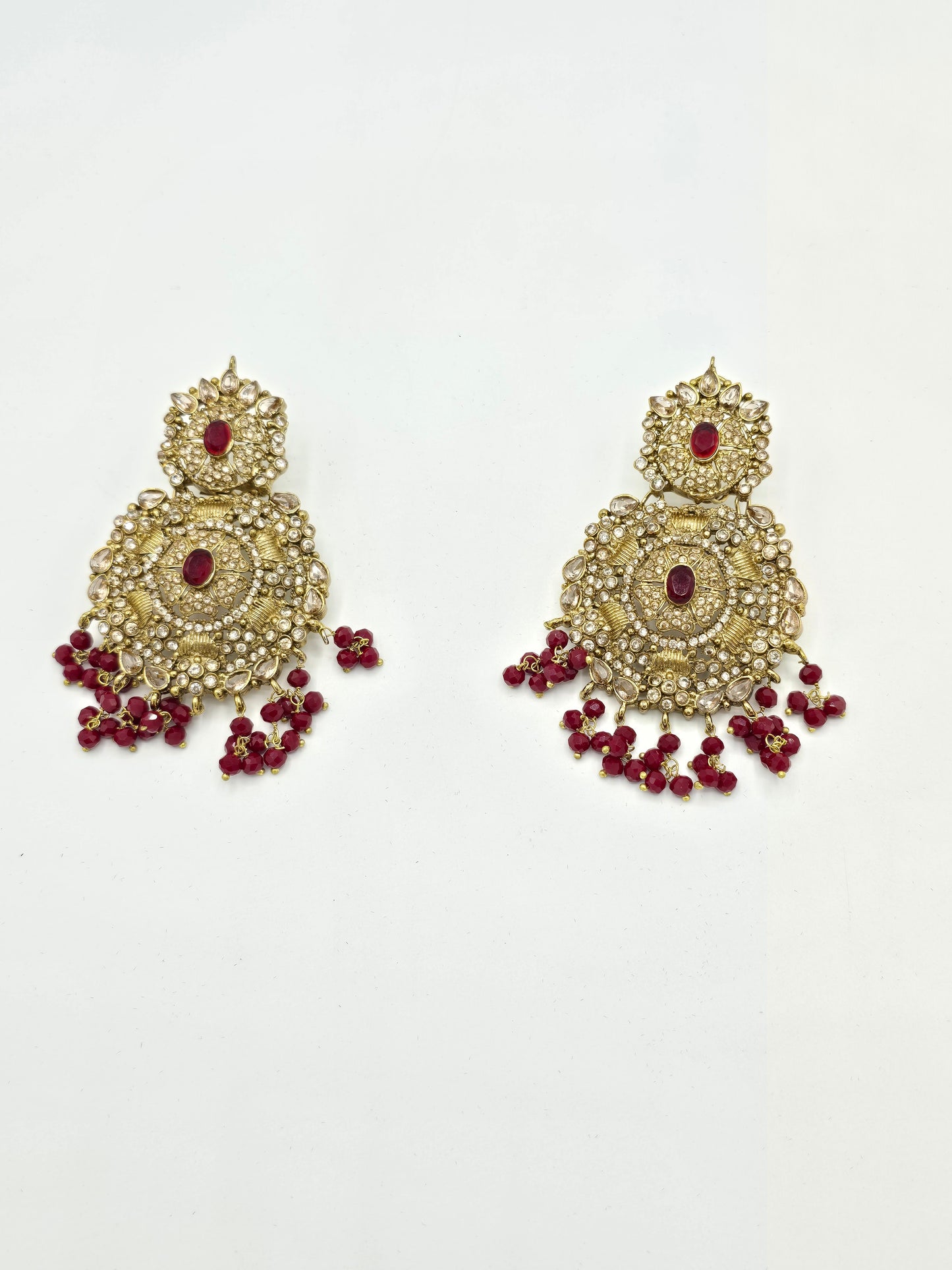 Ear Rings Gold Ruby