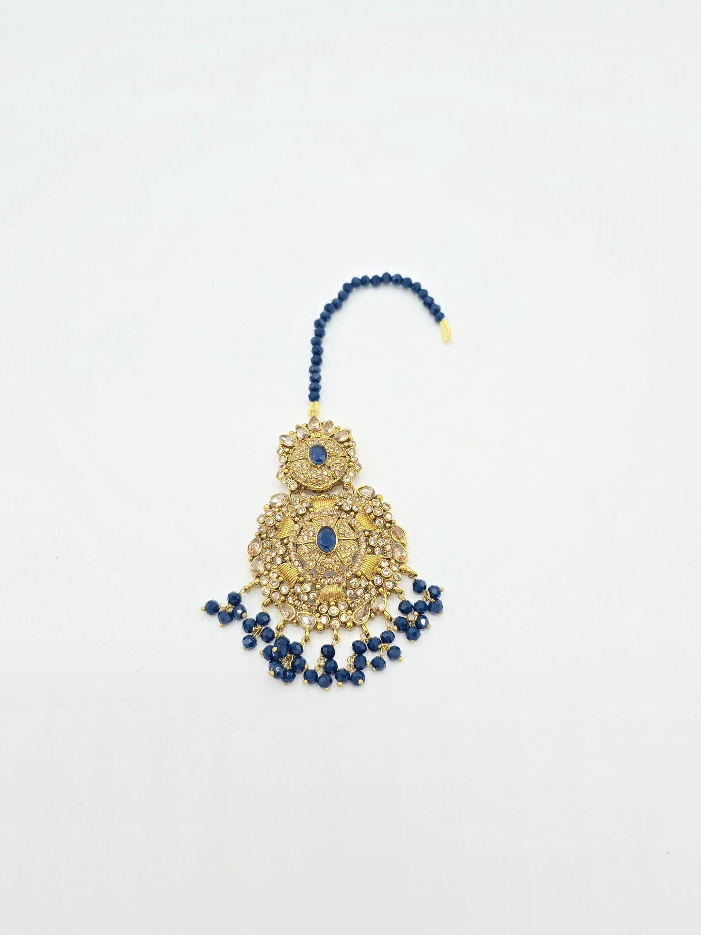 Ear Rings Gold Sapphire Blue