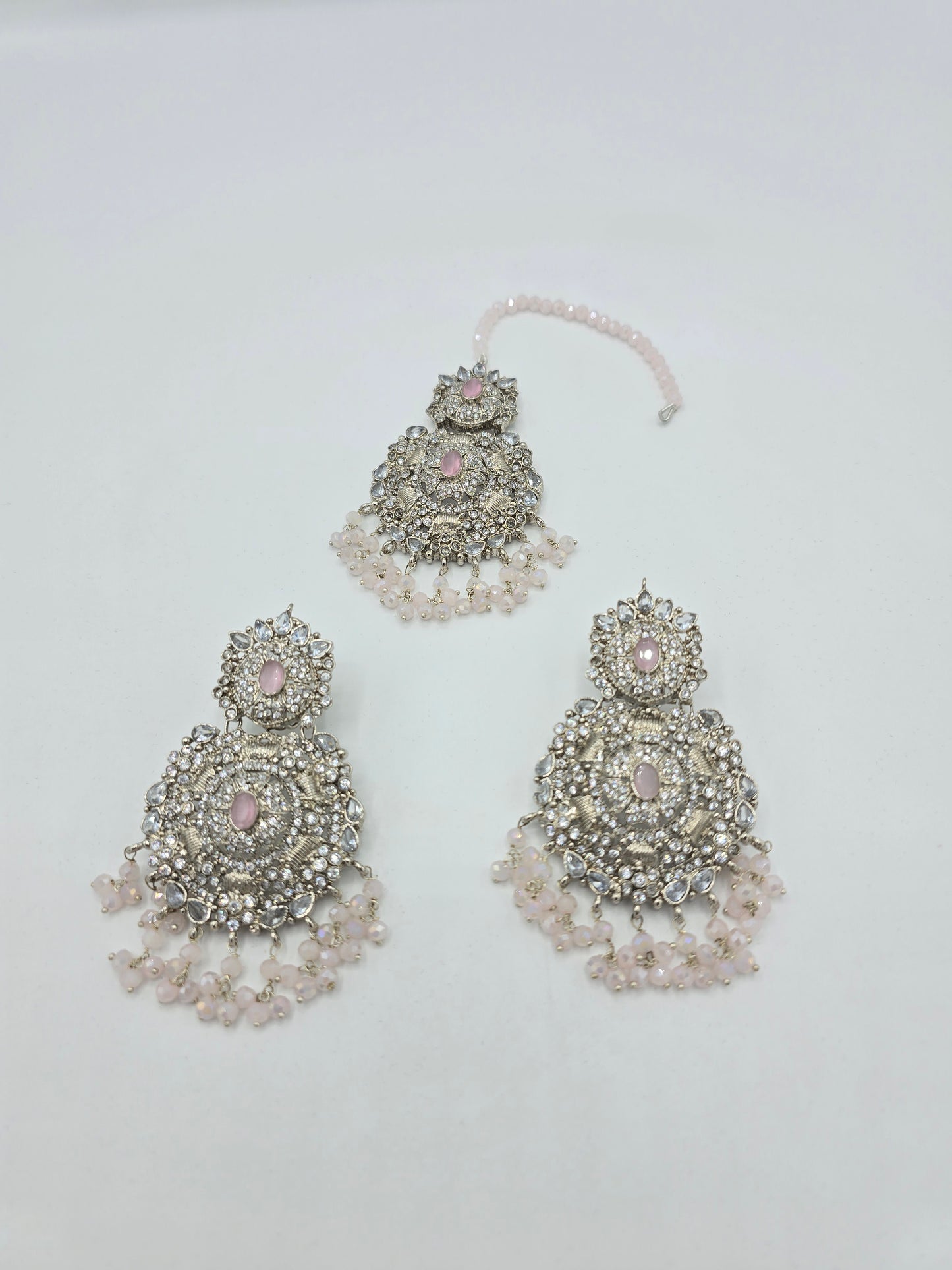 Ear Rings Silver Pink