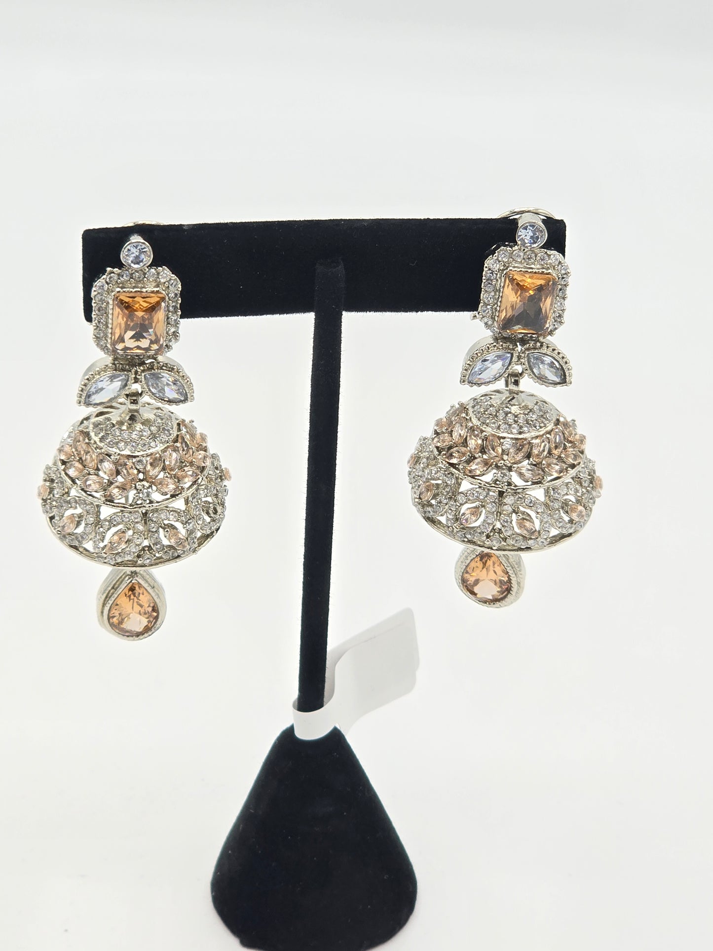 Ear Rings Jhumka  Silver Champagne